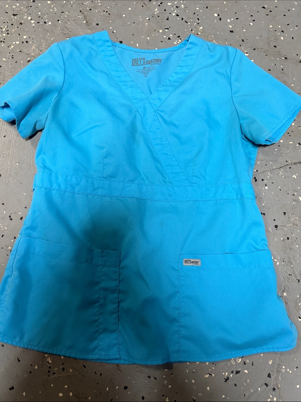 Grey's Anatomy Women's V-Neck Scrub Tunic in Bright Turquoise